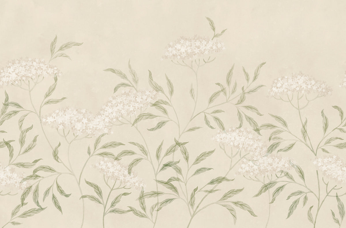 Emmalisa wall mural by Sandberg in Sandstone, flat swatch showing the repeat