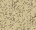 Laura wallpaper by Sandberg – botanical design, Yellow – Honey – flat swatch showing the repeat, view 4