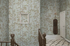 Laura wallpaper by Sandberg – botanical design, Light Blue – styled in a room setting, view 8