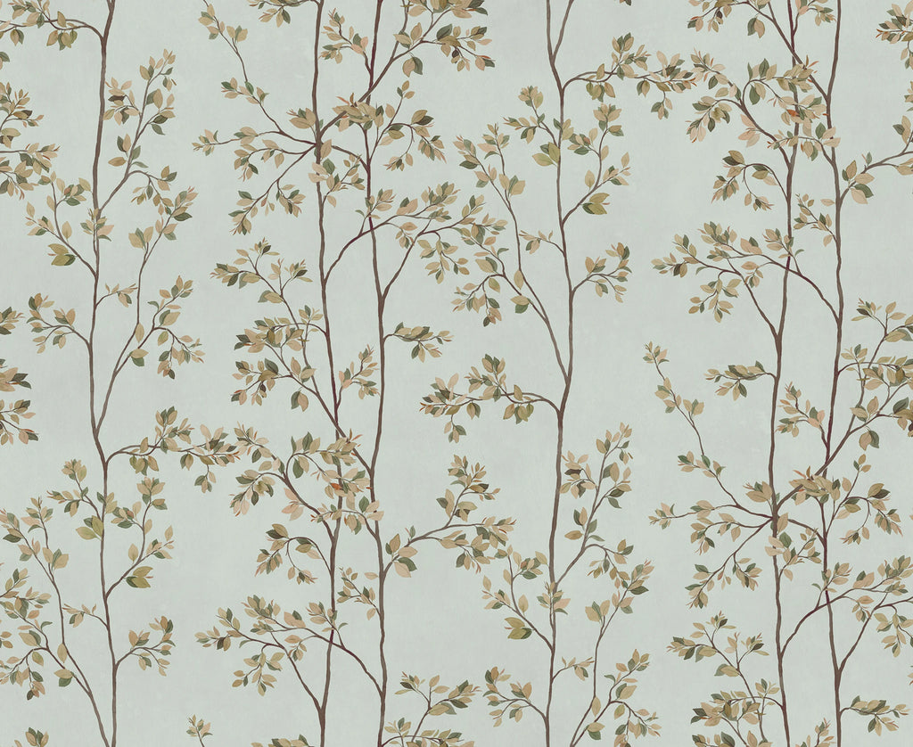 Laura wallpaper by Sandberg – botanical design, Light Blue – flat swatch showing the repeat, view 5
