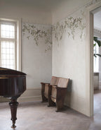 Nico wall mural by Sandberg – botanical design, Beige – Sand – styled in a room setting, view 6