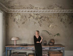 Nico wall mural by Sandberg – botanical design, Beige – styled in a room setting