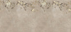 Nico wall mural by Sandberg – botanical design, Beige – flat swatch showing the repeat