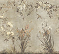 Nicola wall mural by Sandberg – floral design, Beige – flat swatch showing the repeat