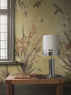 Nicola wall mural by Sandberg – floral design, Yellow – styled in a room setting, view 8