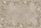 Luca Rectangle wall mural by Sandberg – floral design, Beige – flat swatch showing the repeat