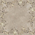 Luca Square wall mural by Sandberg – floral design, Beige – flat swatch showing the repeat