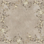 Luca Square wall mural by Sandberg – floral design, Beige – flat swatch showing the repeat