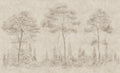 Andrea wall mural by Sandberg – forest & woodland design, Beige – Sand – flat swatch showing the repeat, view 2