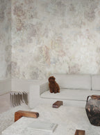 Ines wallpaper by Sandberg – floral design, Beige – Sand – styled in a room setting, view 7