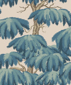 Alba Teal wallpaper by Sandberg – botanical design