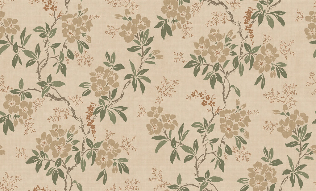 Vera wallpaper by Sandberg – floral design, Beige