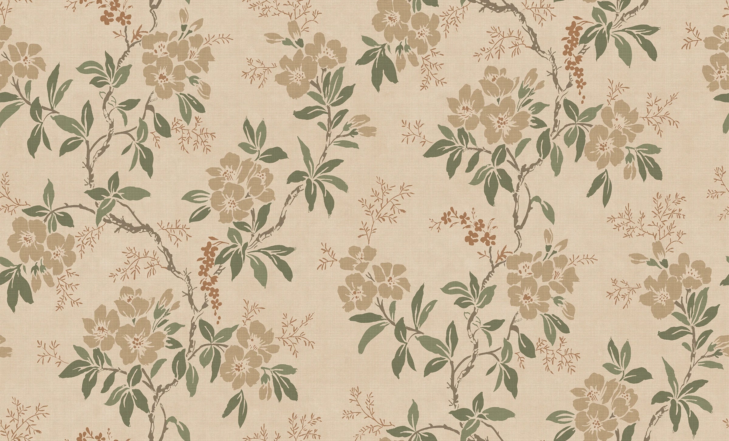 Vera wallpaper by Sandberg – floral design, Beige
