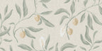 Vinnie Mural wall mural by Sandberg – botanical design, Sage Green – flat swatch showing the repeat, view 3