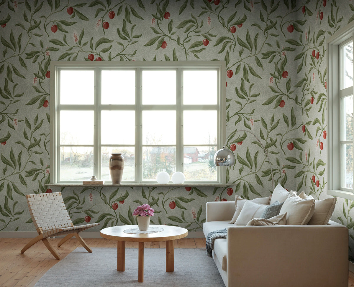 Vinnie Mural wall mural by Sandberg – botanical design, Green