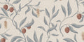 Vinnie Mural wall mural by Sandberg – botanical design, Blue – Misty Blue – flat swatch showing the repeat, view 2
