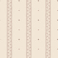Austine wallpaper by Sandberg in Red – fine floral ticking stripe, burgundy on warm beige, flat swatch