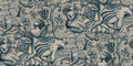 Baccus wallpaper by Sandberg – monochrome design, Blue – flat swatch showing the repeat