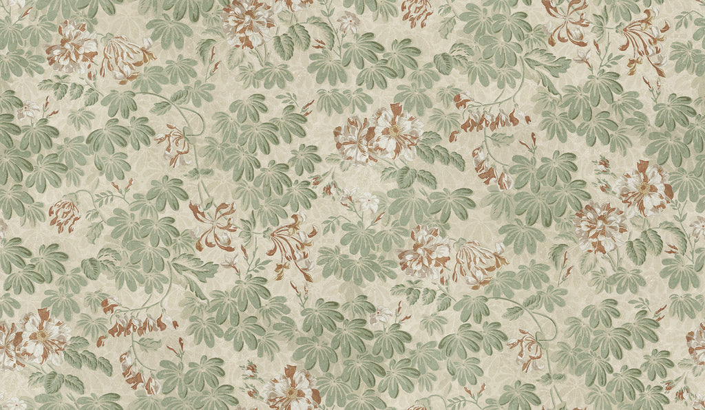 Tyra wallpaper by Sandberg in Garden Green, flat swatch showing the repeat