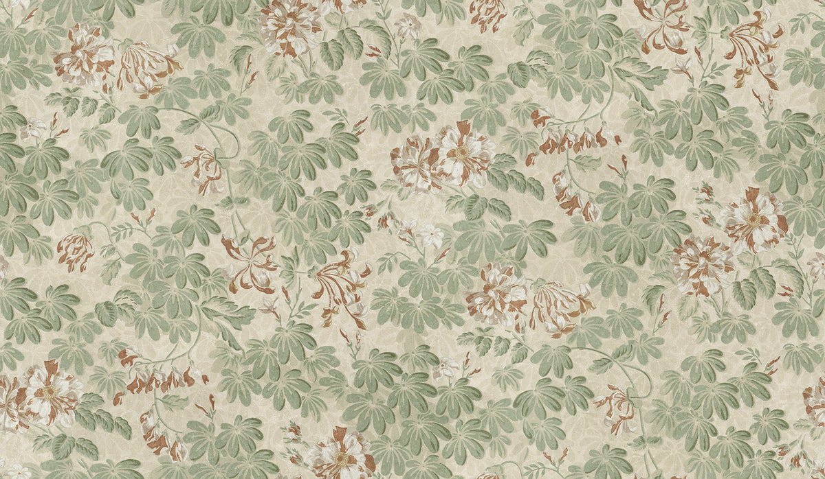 Tyra wallpaper by Sandberg in Garden Green, flat swatch showing the repeat
