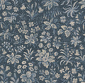 Ania wallpaper by Sandberg in Midnight Blue, flat swatch showing the repeat
