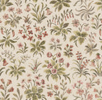 Ania wallpaper by Sandberg in Oat, flat swatch showing the repeat