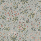 Ania wallpaper by Sandberg in Misty Blue, flat swatch showing the repeat