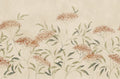 Emmalisa wall mural by Sandberg in Terracotta, flat swatch showing the repeat