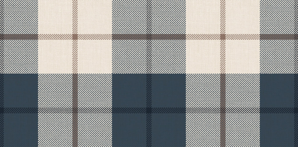 Ranold wallpaper by Sandberg – Blue – Classic Blue colourway – styled in a room setting