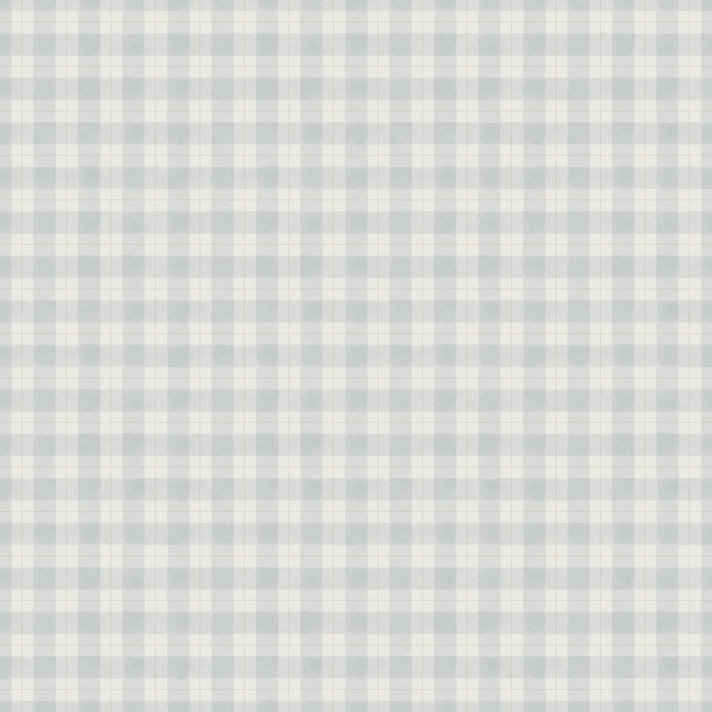 Herman wallpaper by Sandberg in Misty Blue, flat swatch showing the repeat