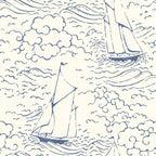 S/Y Gratia wallpaper by Langelid/von Bromssen - coastal design in Blue