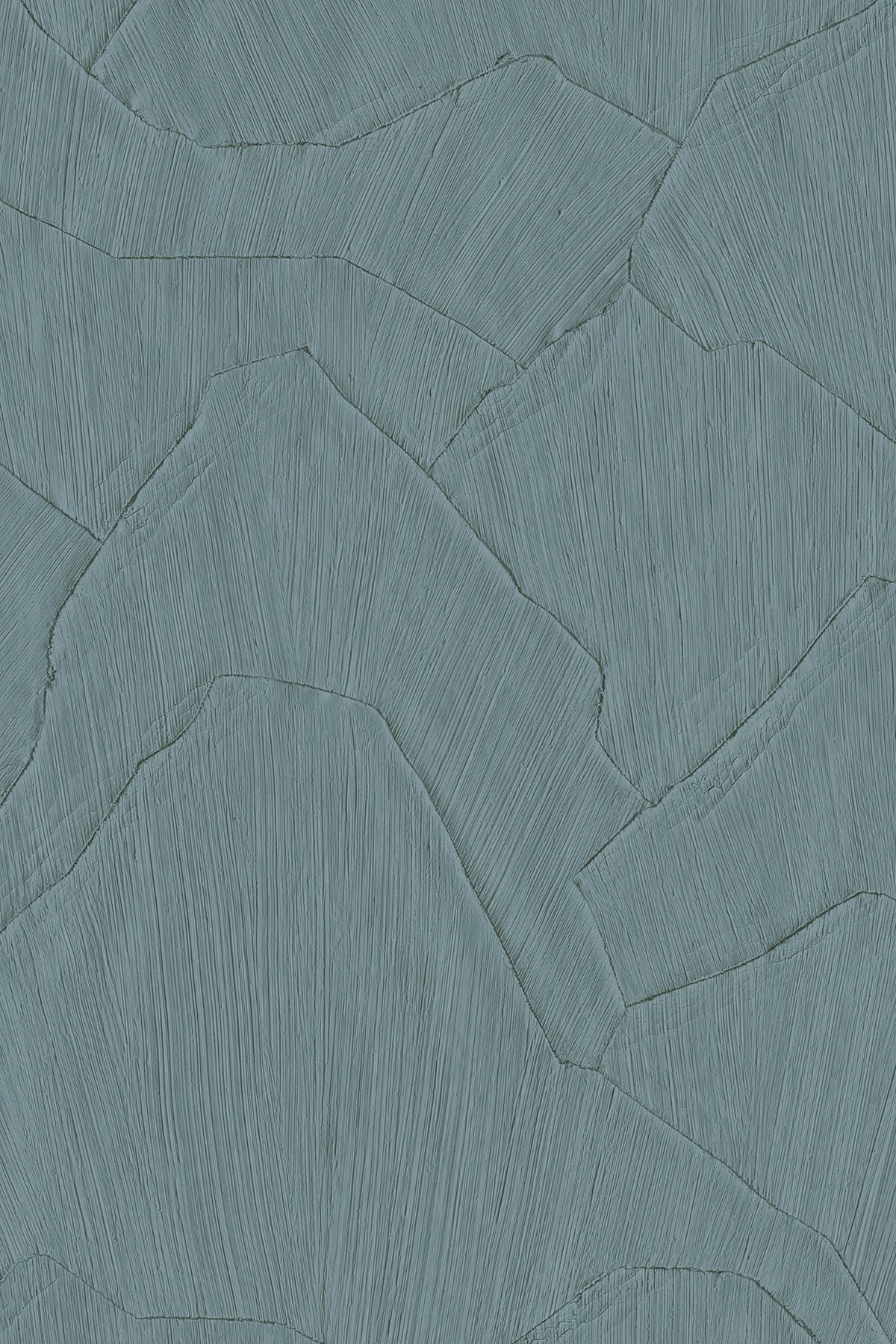 Shards wallpaper by Arte in Teal (Petrol) – flat swatch of the plaster shard pattern