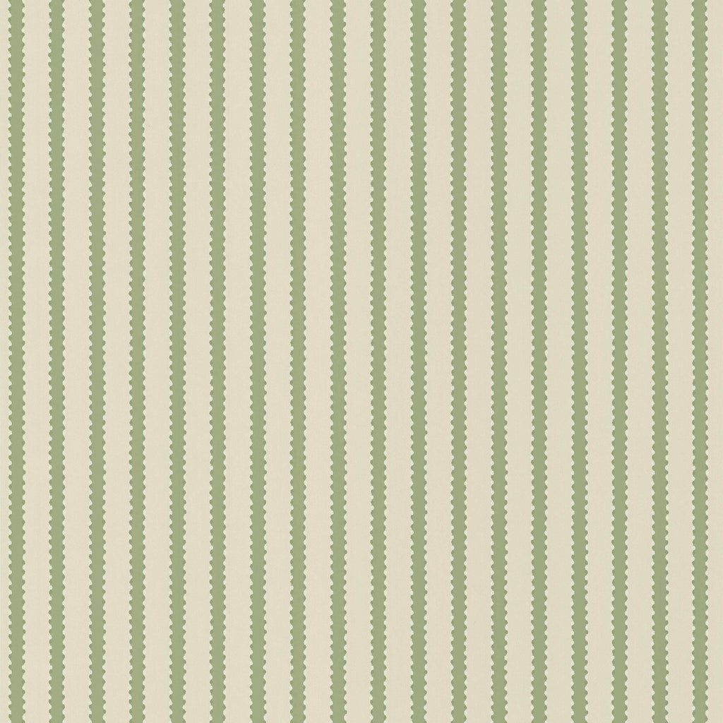 Stitched Stripe wallpaper by Langelid/von Bromssen - stripe design in Green