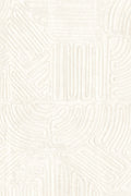 Tamba wallpaper by Arte in White (Chalk) – flat swatch of the rope geometric pattern