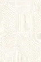 Tamba wallpaper by Arte in White (Chalk) – flat swatch of the rope geometric pattern