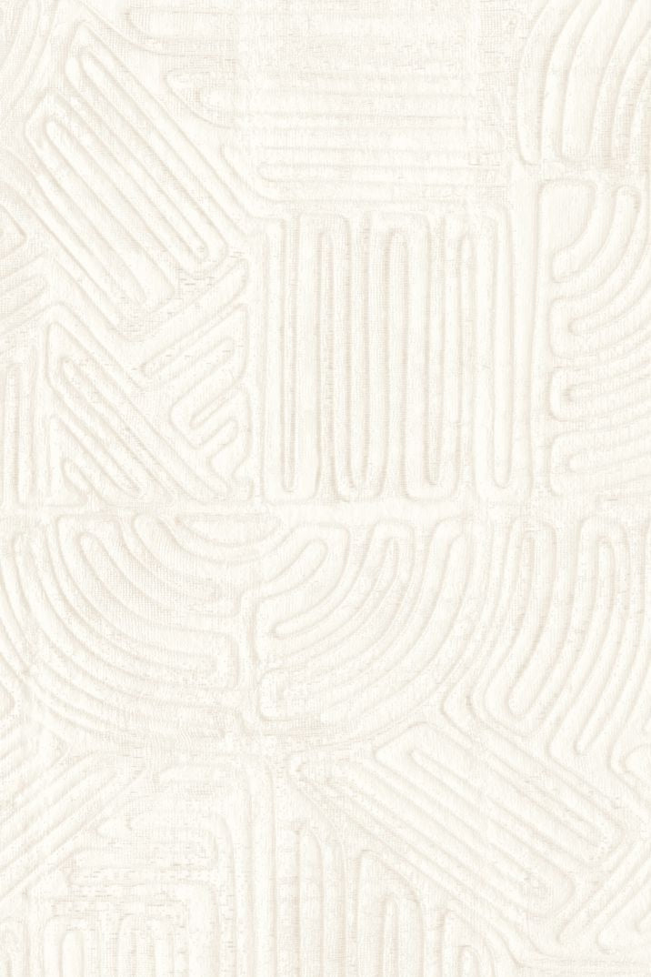 Tamba wallpaper by Arte in White (Chalk) – flat swatch of the rope geometric pattern