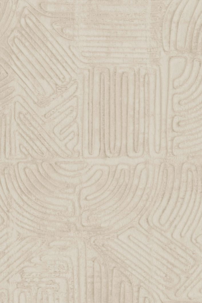 Tamba wallpaper by Arte in Cream – Pebble – flat swatch of the rope geometric pattern