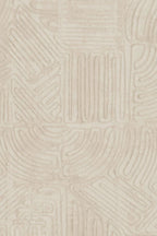 Tamba wallpaper by Arte in Cream – Pebble – flat swatch of the rope geometric pattern