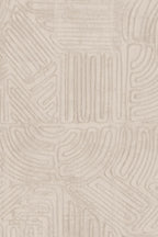 Tamba wallpaper by Arte in Cream – Powder – flat swatch of the rope geometric pattern