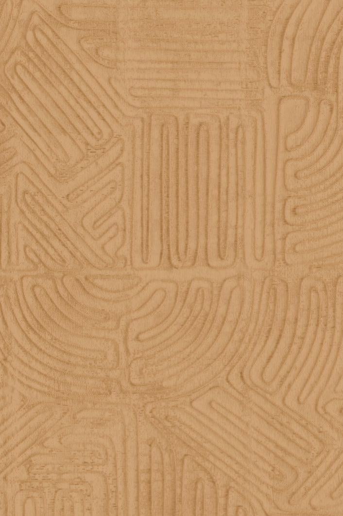 Tamba wallpaper by Arte in Orange (Clay) – flat swatch of the rope geometric pattern