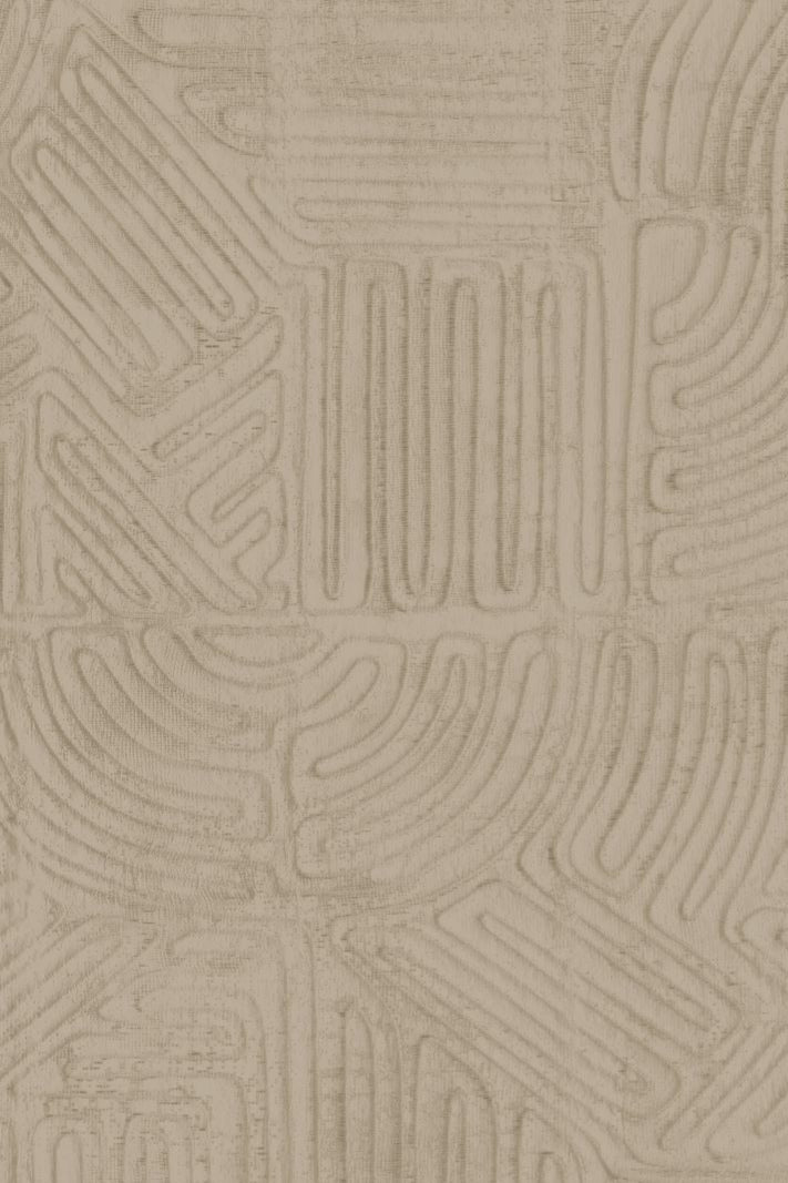 Tamba wallpaper by Arte in Beige – Mushroom – flat swatch of the rope geometric pattern