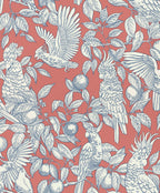 Talk about Cockatoos wallpaper by Langelid/von Bromssen - animals design in Red