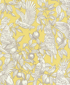Talk about Cockatoos wallpaper by Langelid/von Bromssen - animals design in Yellow