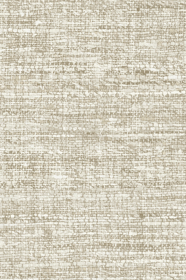 Aspero wallpaper by Arte in Cream (Mushroom) – flat swatch of the woven linen texture pattern