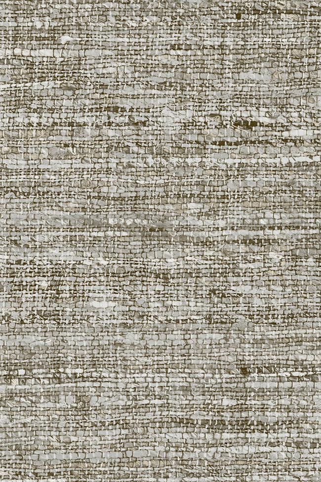 Aspero wallpaper by Arte in Beige – Oyster – flat swatch of the woven linen texture pattern