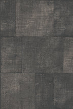 Cuadro wallpaper by Arte in Black (Charcoal) – flat swatch of the patchwork pattern