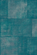 Cuadro wallpaper by Arte in Teal (Ocean) – flat swatch of the patchwork pattern