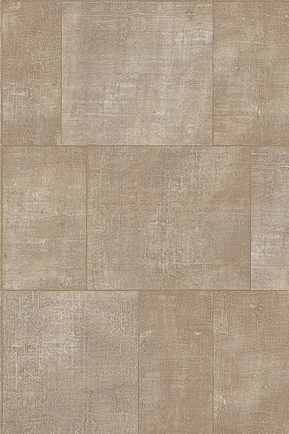 Cuadro wallpaper by Arte in Beige – Greige – flat swatch of the patchwork pattern