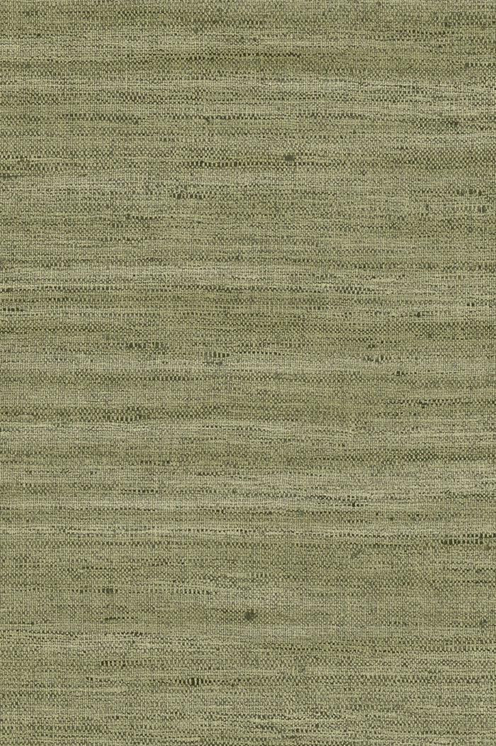 Lignes wallpaper by Arte in Green (Olive) – flat swatch of the horizontal thread pattern