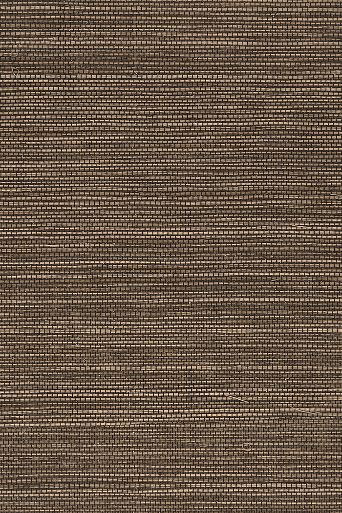 Marsh wallpaper by Arte in Brown (Aged Cedar) – flat swatch of the woven grass texture pattern